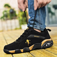 Shoes For Men Breathable Casual Shoes Men's Sneakers Summer Light Mesh Air Cushion Sports Shoes Outdoor Lace Up Training Shoes Good Vibrations
