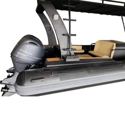 Luxury 25ft RIB760 Deep V-Shaped Aluminum Hull Hypalon RIB Boat with Sunbeds, Long Shade and Twin Outboard Engines Good Vibrations