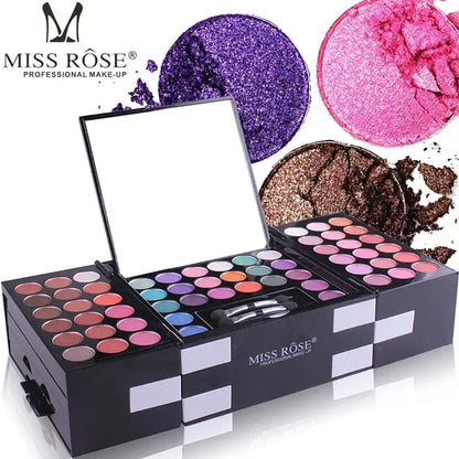 Miss Rose Professional Makeup 194 Color Matte Shimmer Palette Cosmetic Foundation Powder Blush Eyebrow Contouring Beauty Kit Box Good Vibrations