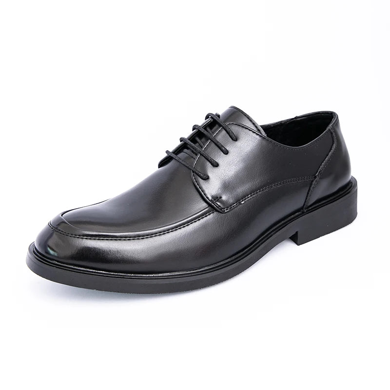 Men's Formal Dress Shoes Elegant Casual Business Luxury Italian Leather Skin Male Social Shoes Original Good Vibrations