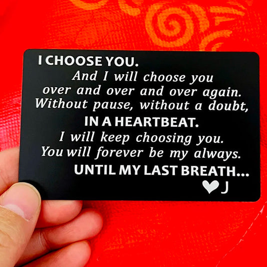 Christmas Gifts for Men Valentines Day Card Valentine Gifts for Husband  I Choose You Groom's Gifts Romantic Gifts for Him Good Vibrations