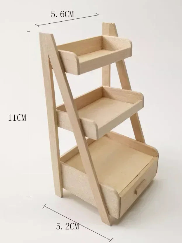 1:12  Miniature Dollhouse Furniture Model Play House Toy Cabinet Wooden Clamshell Desk New Diy Miniature Dollhouse Accessories Good Vibrations