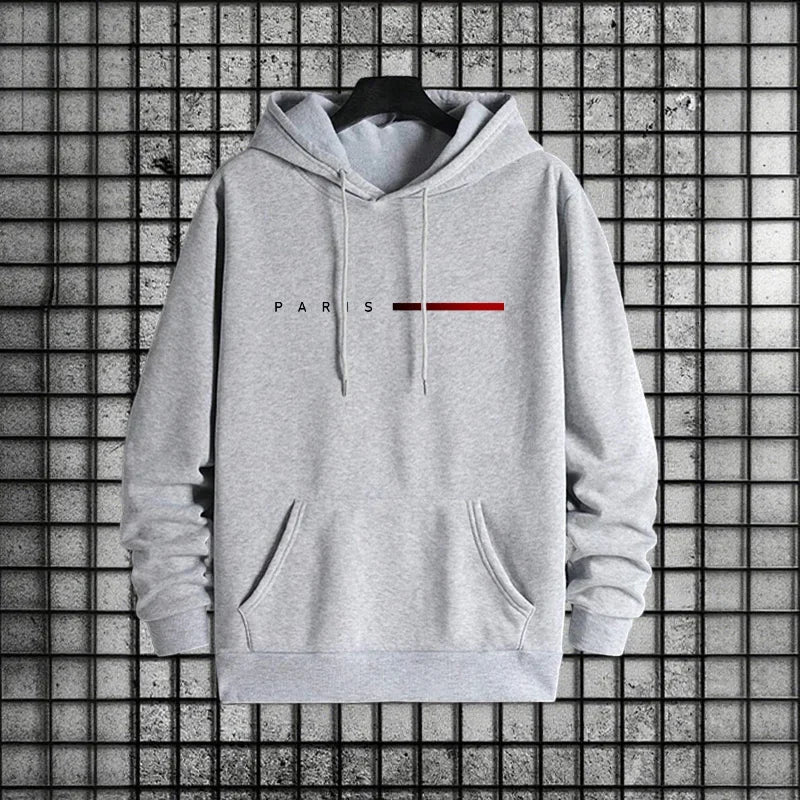 Men Paris Fashion Tracksuit Hoodie and Sweatpants Set with Soft Touch Fabric Autumn Winter Male Home Outdoor Comfort Warm Outfit Good Vibrations