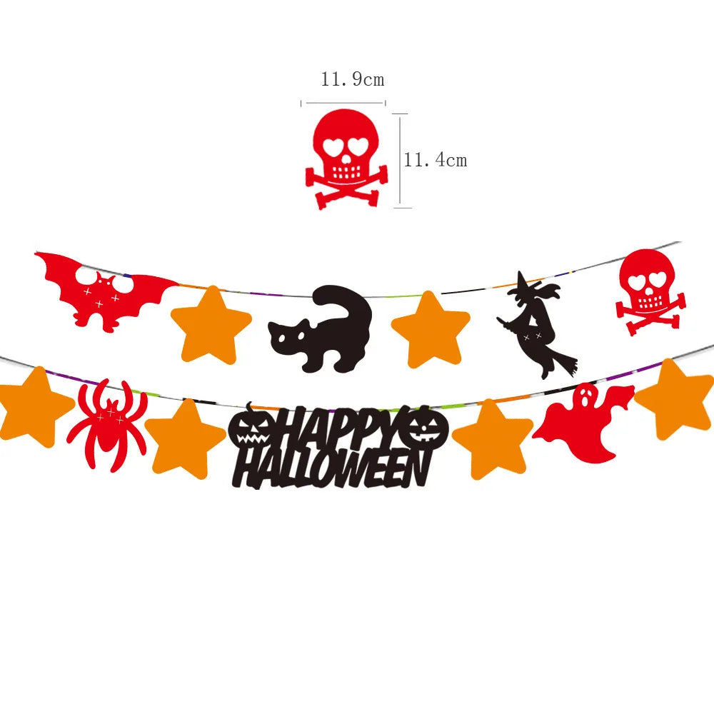 Halloween Decoration Banner for Home Living Room Decoration Halloween Party Good Vibrations
