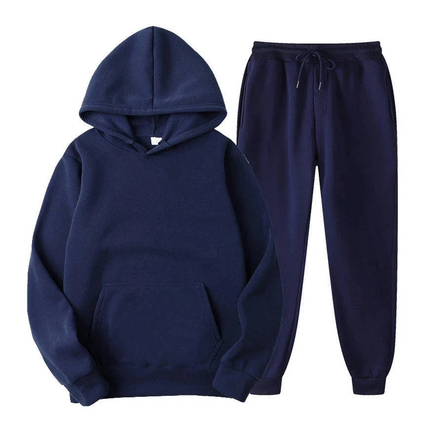 2024 Winter Brand Tracksuits Men's sets Long Sleeve Pullover + Jogging Trousers 2pcs Sets Fitness Running Suits sportswer Male Good Vibrations