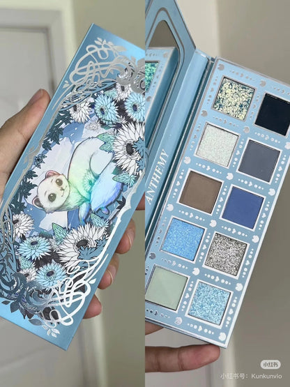 Anthemy 10 Color Eyeshadow Palette Matte Shimmer Chameleon Waterproof Long-Lasting Pearly Shiny Metal Eye Shadow Palette Make-up Good Vibrations