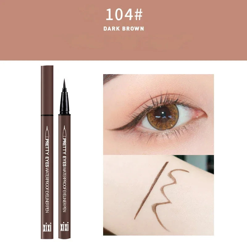 Professional Fast Dry Smooth Waterproof Eyeliner Pencils Eyes Brown Black Color Pigments Liquid Eye Liner Pen Make Up Tools Good Vibrations