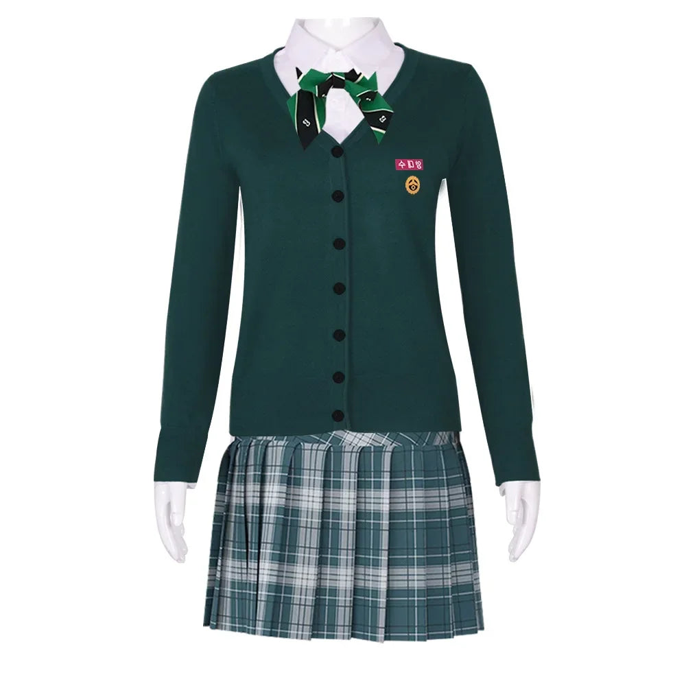 Movie All of Us Are Dead Cosplay Costumes Women JK Hyosan High School Uniform Shirt Skirt Pants Halloween Couple Jacket Outfits Good Vibrations