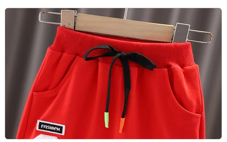 Baby Clothes 2025 New Children's Little Bear Long Sleeve Set Boys and Girls' Letter Sweater Pants Two Piece Set Simple Sportswea Good Vibrations