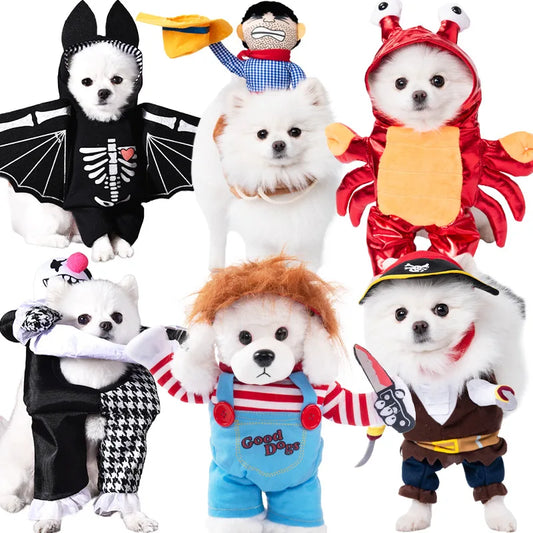 Halloween Dog Clothes Funny Pet Costume Small Dog Jacket Creative Outfit for Teddy Cats  Costume Dog Clothes for Small Dogs Good Vibrations