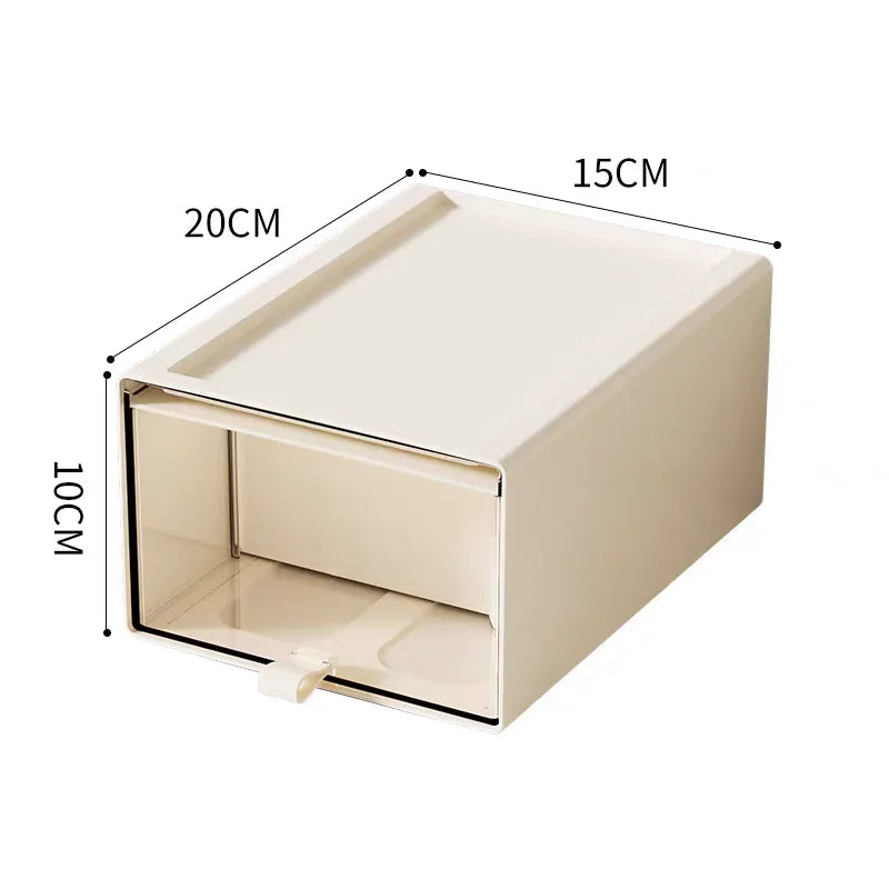 Storage Box with Drawers – Desktop Organizer, Display Case for Collectibles, Office Storage ContainerCustomizable Combination Good Vibrations