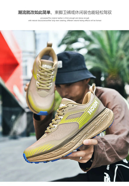 Men's Shoes Sneakers Running Shoes for Men Unisex Women Casual Walking Lace-up Training Lightweight Dark Blue Fashion Lifestyle Good Vibrations