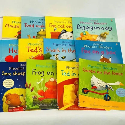 12 Books Usborne English Picture Book Phonics Readers Classroom Educational Toys for Children Montessori Picture Story Book Good Vibrations