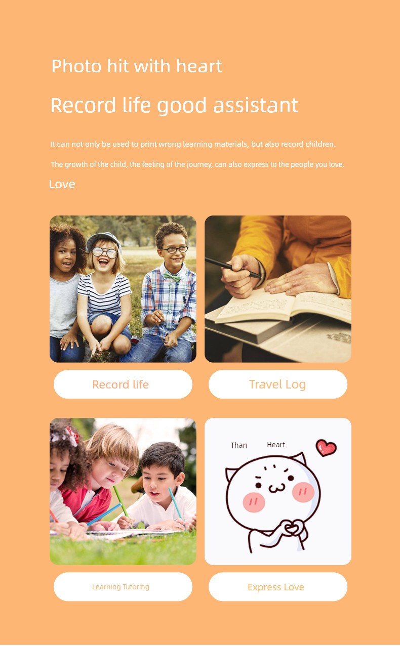 Mini Student Pocket Wrong Question Printer Meow Printer Thermal Photo Label Small Household Portable Cheap Good Vibrations