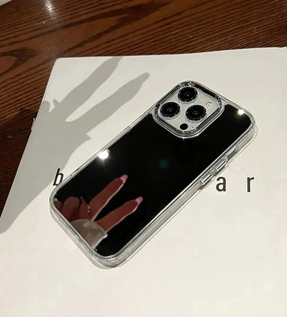 Luxury Acrylic Makeup Mirror Phone Case For iPhone 16 15 14 13 12 11 Pro Max XS X XR Plating Shockproof Back Cases Cover Good Vibrations