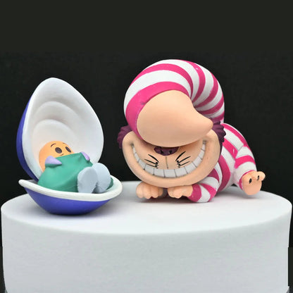 4Pcs/Set Cartoon Anime Figures Alice Cheshire Cat White Rabbit Pvc Action Figure Model Dolls Toys For Children Christmas Gift Good Vibrations Adult Super Store