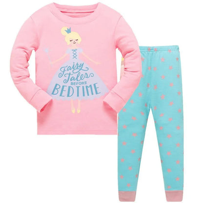 Jumping Meters 3-8T Flamingo Print  Autumn Winter Girls Sleepwear Fashion Children's Home Clothes Kids Pyjamas Costume Good Vibrations