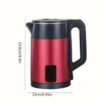 Electric Kettle,LCD Screen Multifunctional Automatically Powers Off When Opened,Double Layer Anti Scald 304 Stainless Steel Body Good Vibrations