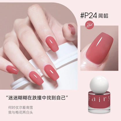 Nail Polish No Bake Quick Dry Lasting Non-peeling Nail Polish No Smell Summer White Light Bulb Nutrition Foot Nails Art Tools Good Vibrations