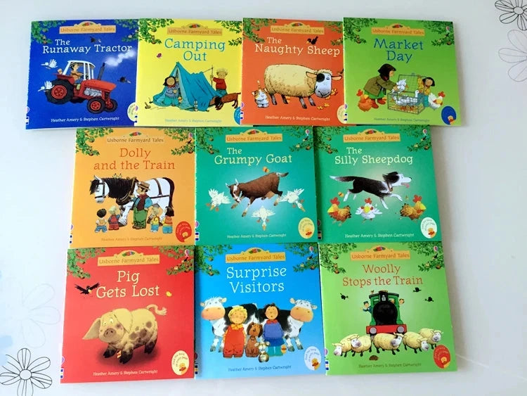 20Books/set 15X15Cm Kids Usborne Picture Books for Children Baby Famous Story English Child Book Educativo Infantil Good Vibrations