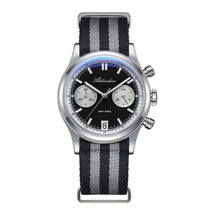 ADDIESDIVE Top Brand Man Watch BGW9 Super Luminous 10Bar Waterproof Bubble Mirror Glass VK64 Chronograph Quartz Steel Wristwatch Good Vibrations