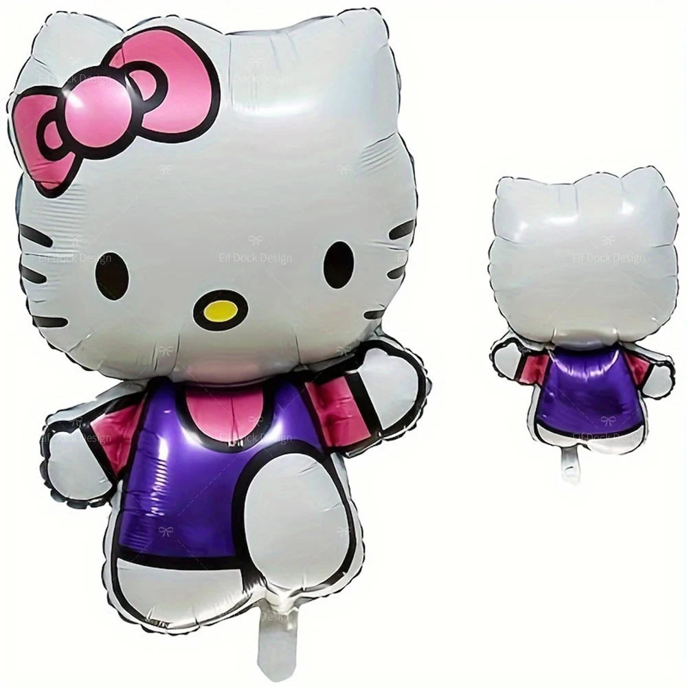 Sanrio Party Balloon Decoration Cute Hello Kitty Birthday Kids Theme Scene Layout Hello Kitty Room Decor Kawaii Gift for Girl Good Vibrations