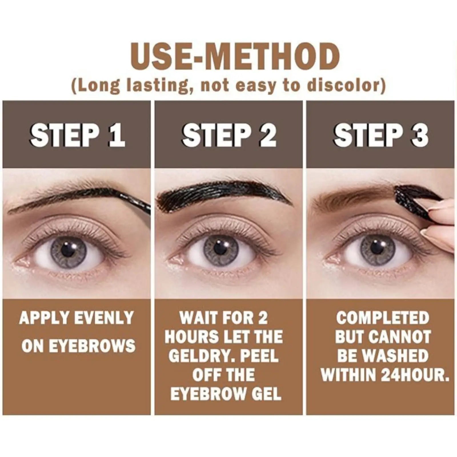 Dyeing Eye Brow Tattoo Tint Peel Off Eyebrow Eyeliner Freckles Dye Cream Waterproof Eyebrow Enhancer Gel Make Up Cosmetic Tool Good Vibrations