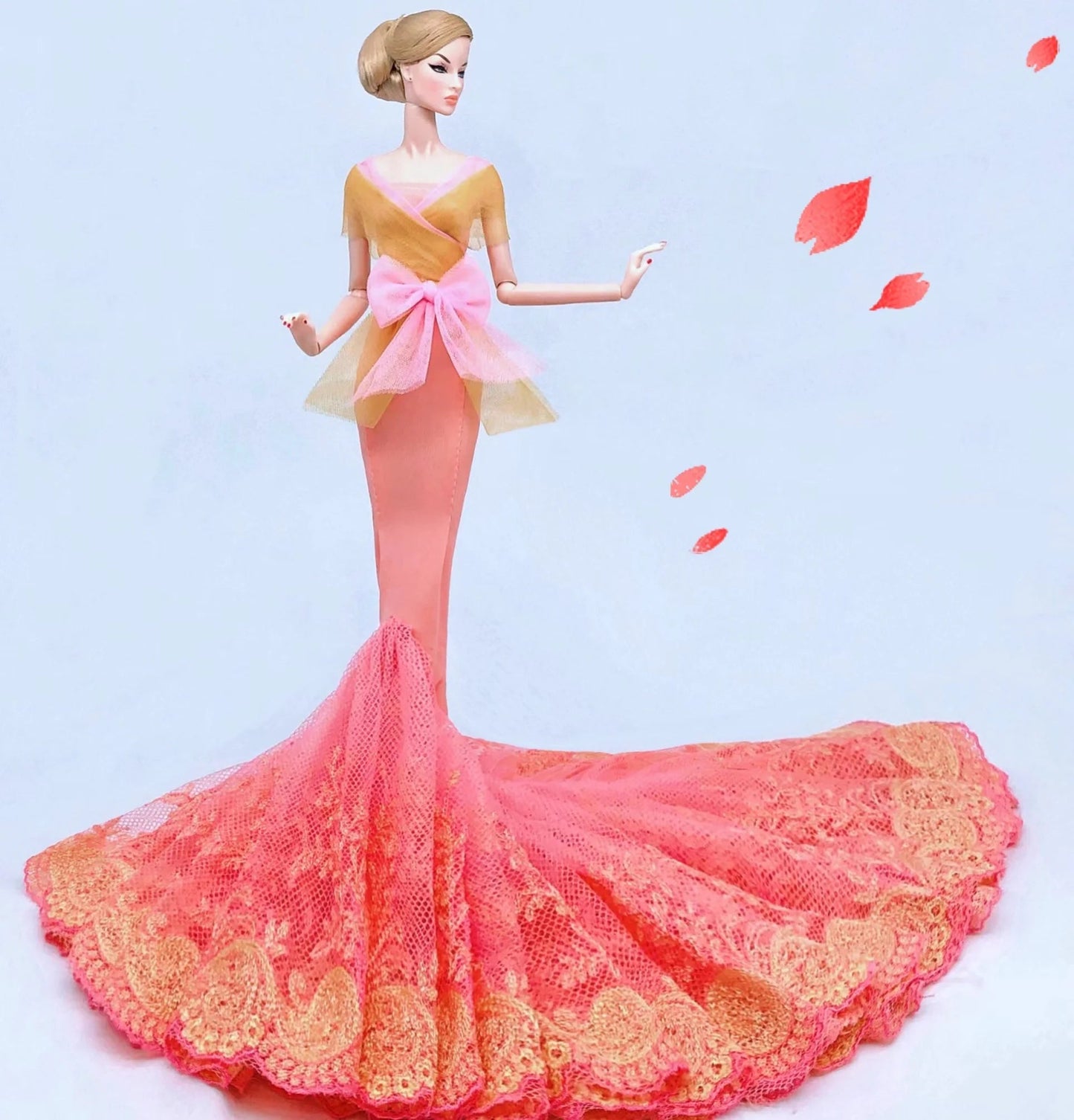 hot Wedding Dress for 30cm bjd Doll Princess Evening Party Clothes Wears Long Dress Outfit Set 30cm 1/6 clothes accessories Good Vibrations