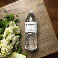 Personalized Wedding Water Bottle Label Birthday Party Thank You Water Bottle Sticker Bridal Shower Welcome Gift Wedding Decor Good Vibrations
