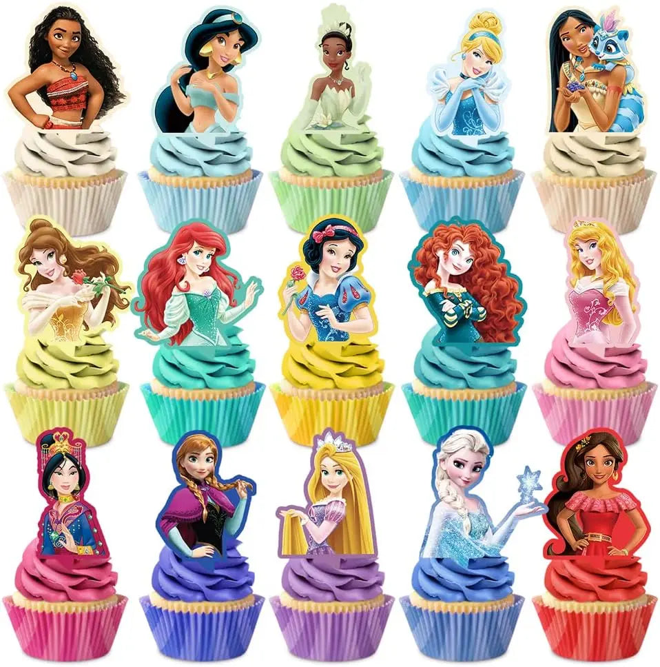 Princess Party Favor Girls' Happy Birthday Banner Princess Pinata Fillers Mask Stickers Disposable Tableware Set Decorations Good Vibrations