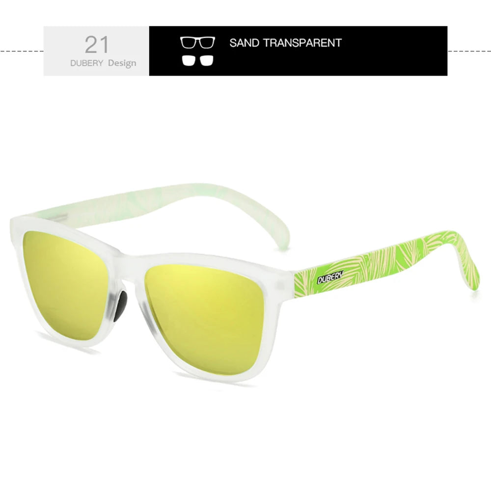 DUBERY Full Rim Polarized Sunglasses For Men And Women 28 Colors Model 550 Good Vibrations