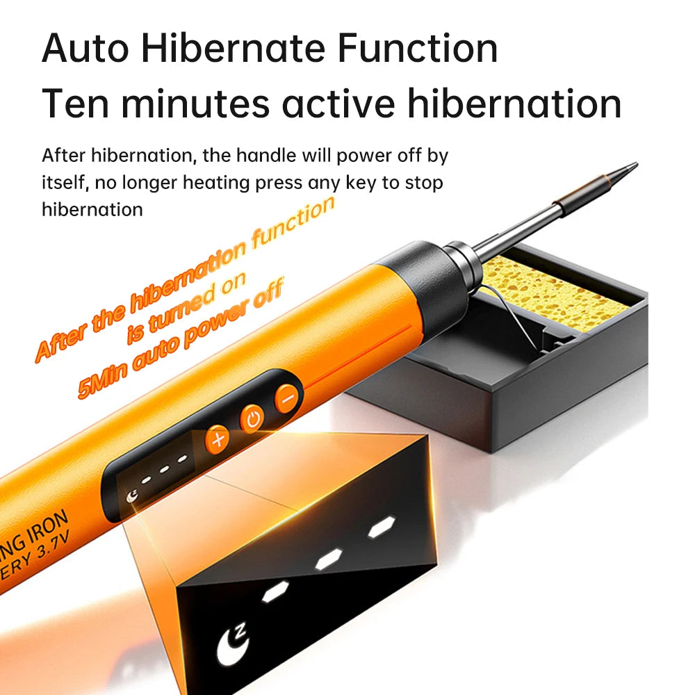 USB digital display soldering iron Type C interface mini soldering iron set 260-420 ℃ five temperature switching Good Vibrations