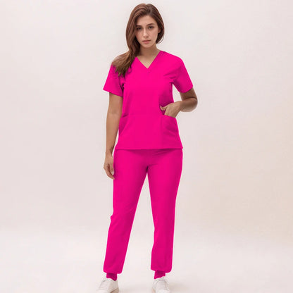 2025 New Nurse Uniforms V-neck Top Jogger Pants Scrub Sets Surgical Workwear Dentist Nursing Suit Hospital Doctor Outfit S21 Good Vibrations
