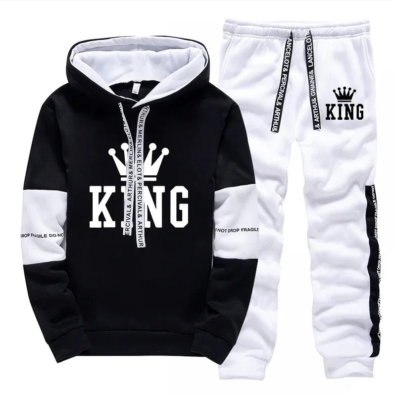 King Printing Mens Tracksuit Single Piece Sweatshirts Sweatpants Casual Hoodie Pants Outdoors Mens Clothing Hot Sales Streetwear Good Vibrations