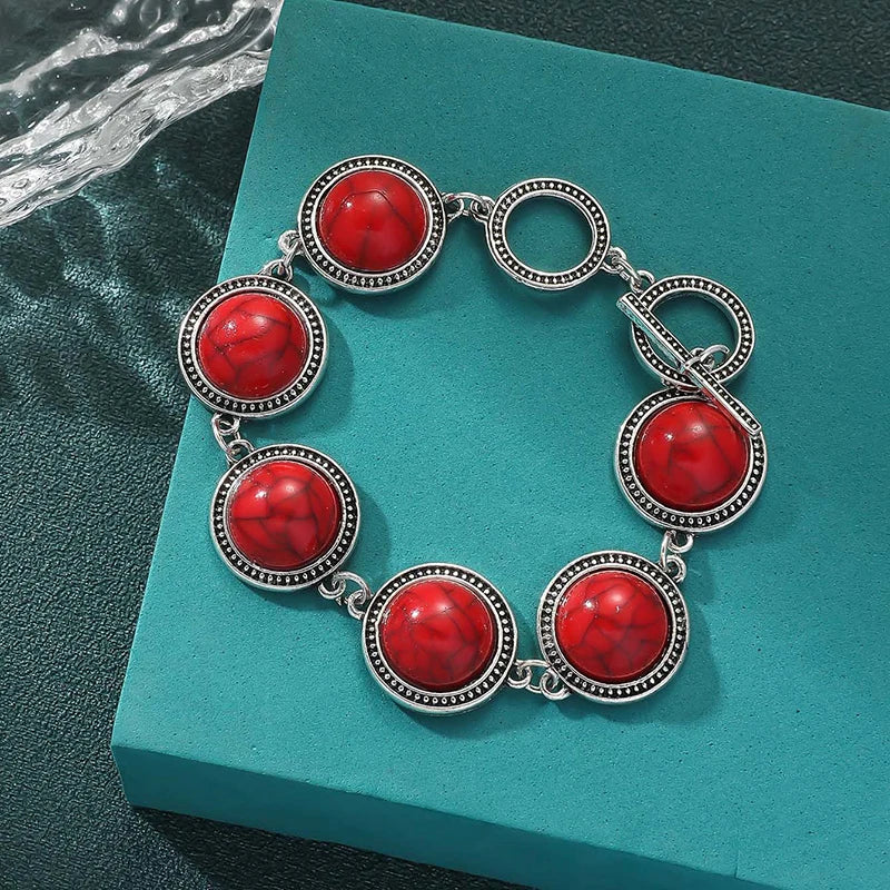 Fashion Boho Vintage Round Pearl Bracelets Bangles For Women Blue Red Black Bead Vintage Bohemian Adjustable Bracelet Jewelry Good Vibrations