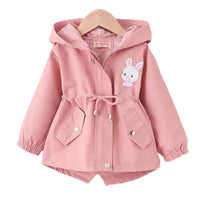 Girls Windbreaker Jacket Autumn Long Sleeve Fashion Lace Trench Coats Children Solid Outerwear Girl Toddler Costume For 1-7Years Good Vibrations