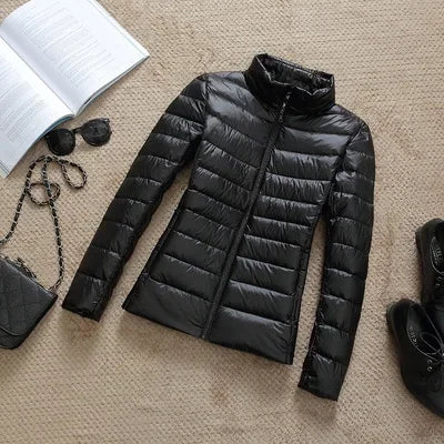 2021 New 90% Duck Down Jacket Women Autumn Winter Coat Lady Ultralight Down Jacket Good Vibrations