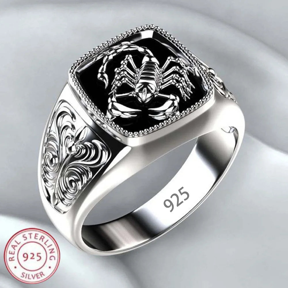 925 Sterling Silver Men Rings High Quality for Men Temperament Banquet Wedding Jewelry Anniversary Party Gifts Good Vibrations