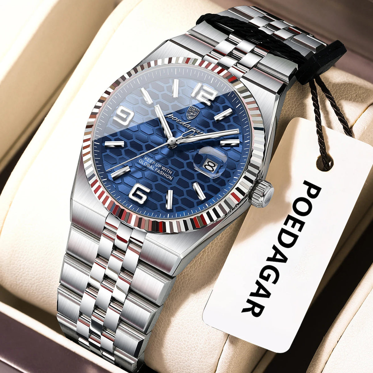 POEDAGAR Elegant Women's Watches High Quality Luxury Watch For Ladies Luminous Waterproof Date Women Quartz WristWatch Reloj+Box Good Vibrations
