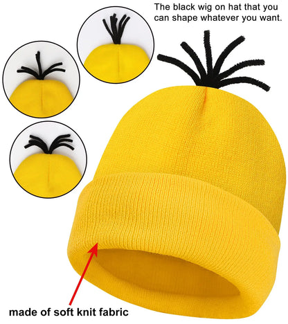 5 PCS Halloween Costume for Kids Girls,Goggles/Beanie/Tutu Skirt/Suspenders/Gloves Halloween Christmas Costume Accessories Good Vibrations