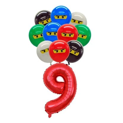 Ninjas Birthday Party Supplies Decorations Disposable Tableware Popcorn Paper Plates Balloons For Boys Kids Birthday Baby Shower Good Vibrations