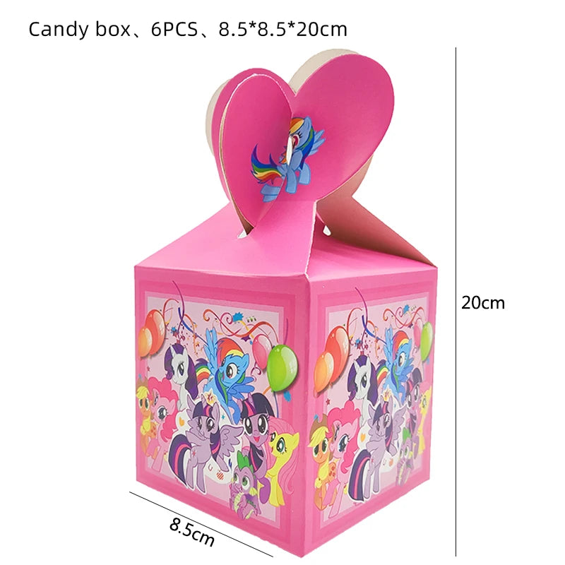 My Little Pony themed children's birthday party supplies, girls' first birthday tablecloth, tableware, paper cups, flag-raising Good Vibrations