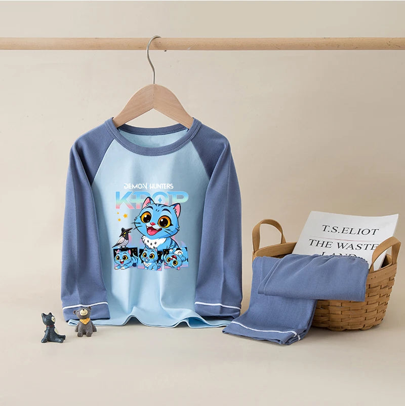 K-Pop Hunters Zoey Mira Rumi Children's Clothing Sets Boys Cartoon Sleepwear Clothes Kids Pajamas Set Baby Girls Cotton Pyjama Good Vibrations