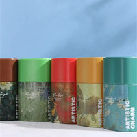 Elegant Tea Stash Jar Durable Metal Container for Herbs Storage Oil Painting Coffee Storage Container Metal Tea Box Can GOOD Vibrations Adult Super Store