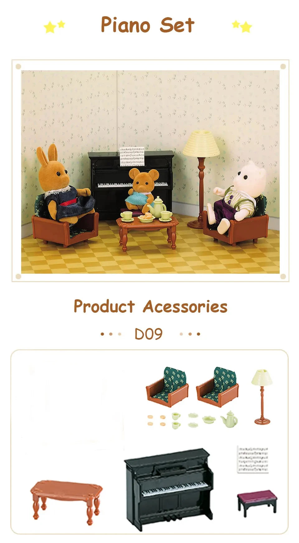 1:12 Miniature Furniture Forest Family Kitchen Toy Dining Table Dollhouse Accessories Bathroom Pretend Play For Girl Gifts Toys Good Vibrations