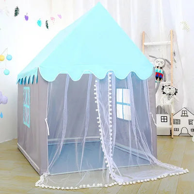 1.35M Large Portable Children Toy Tent Wigwam Folding Kid Tents Tipi Baby Play House Girls Pink Princess Castle Child Room Decor Good Vibrations