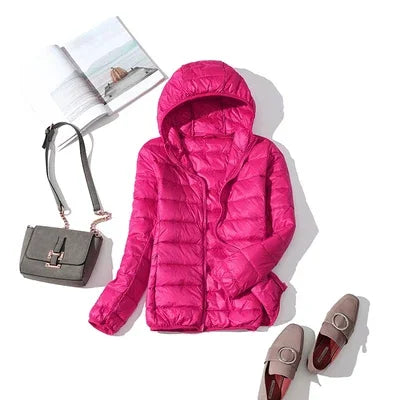 2021 New 90% Duck Down Jacket Women Autumn Winter Coat Lady Ultralight Down Jacket Good Vibrations