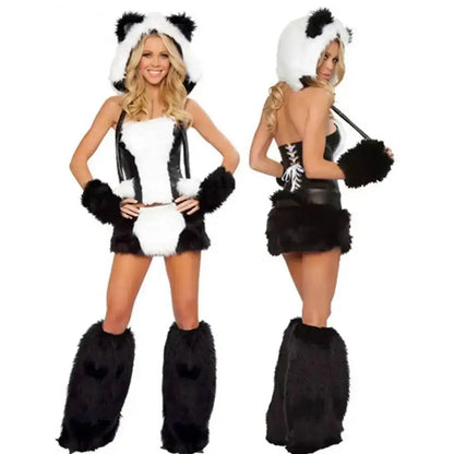 Adult Leopard Fox Cat Girl Cosplay Costume Halloween Costumes Women Fancy Party  Dress Up Deluxe Plush Monster Animal Costume Good Vibrations