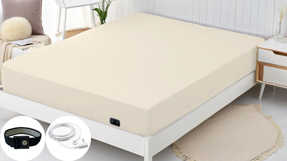 Earthing Fitted Bed Sheets Conductive Silver Fiber Grounded Bedsheet Anti-ESD Radiation Proof Release Electrostatic Good Vibrations