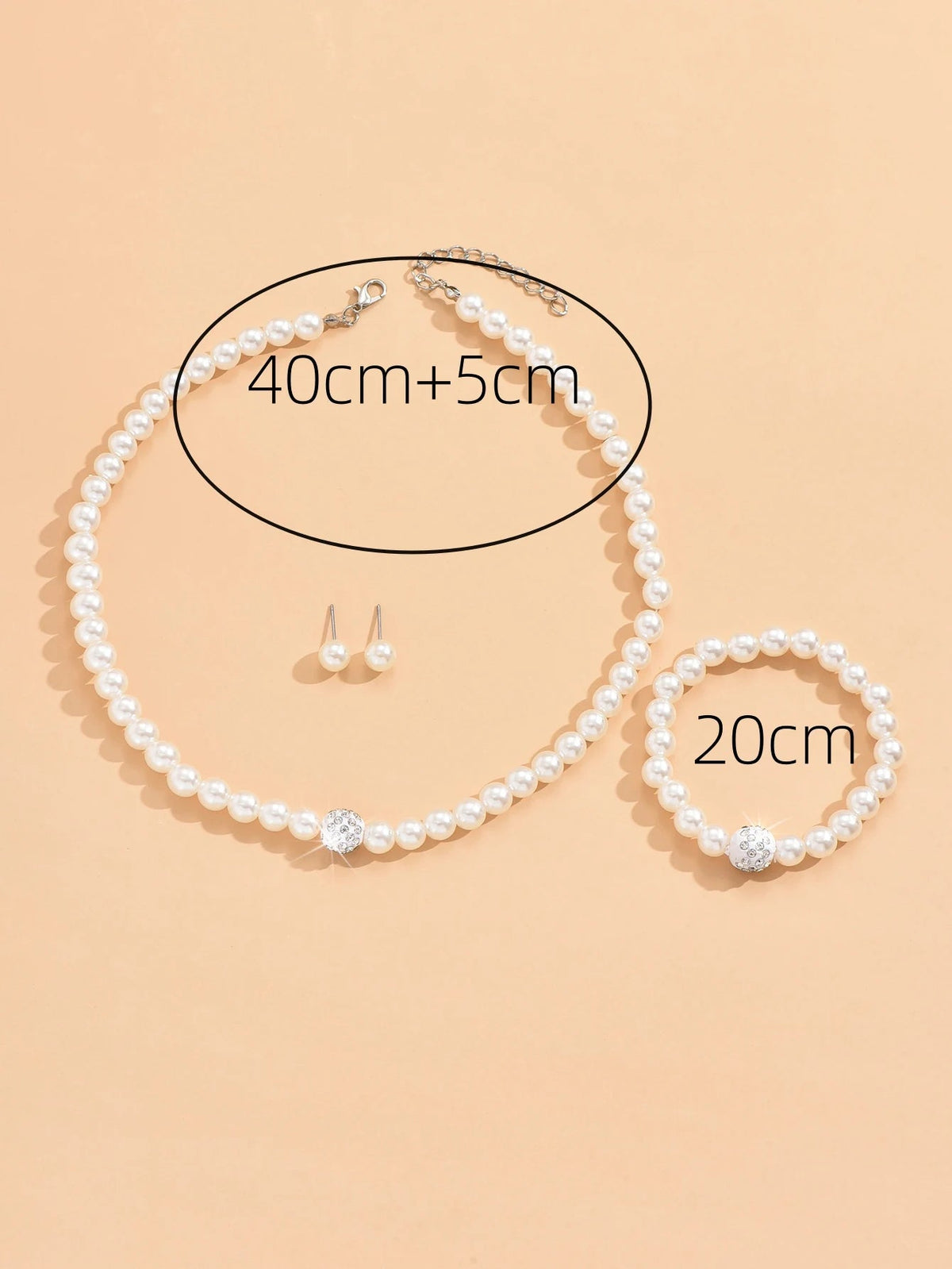 4pcs Women's Jewelry Set Pearl Set Diamond Necklace Bracelet Earrings Set Gorgeous Jewelry-5042 Good Vibrations